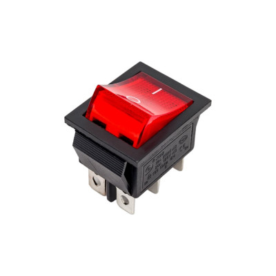 REXANT Выключатель клавишный 250V 15А (6с) ON-ON красный с подсветкой (RWB-506, SC-767) 36-2350-1