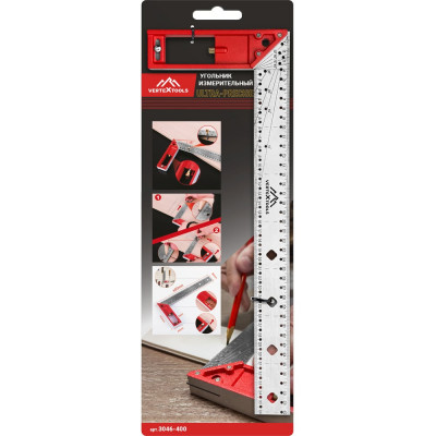 vertextools Угольник измерительный ultra-precise 400мм 3046-400