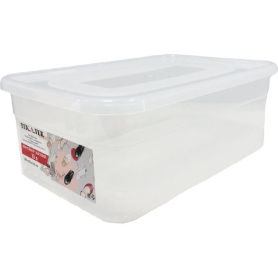 Тек-А-Тек Контейнер бытовой (обувной) с крышкой 10 L. 380x250x140 (прозрачный) kont4-1