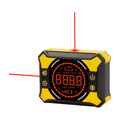 TECHNICOM Электронный уровень-угломер с лазерными направляющими, 0-360°, ЖК дисплей, 2 магнита, АКБ 650 мАч, автокалибровка, автоотключение, дальность 10м TC-LA905