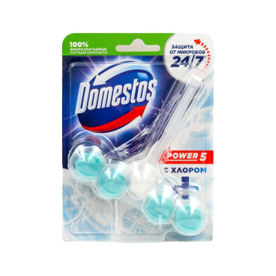 DOMESTOS POWER 5 С ХЛОРОМ КРИСТАЛЬНАЯ ЧИСТОТА 9x55Г 68702408
