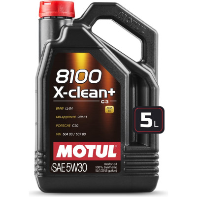 MOTUL Синтетическое масло 8100 X-clean+ SAE 5W30 5л 111684