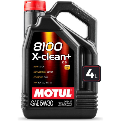 MOTUL Моторное масло 8100 X-CLEAN + 5W30 4л 111859