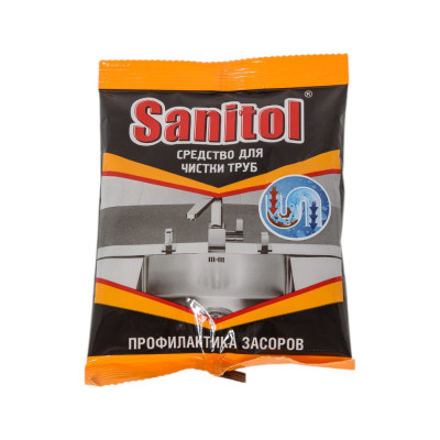 Sanitol Антизасор для чистки труб 90 г. ЧС-152