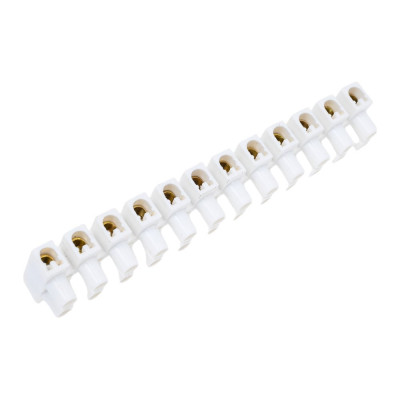 OXION Клеммный блок 3a, сечение 4мм2, 400v, белый, латунь, полипропилен OX-TB6020