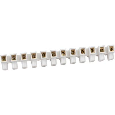 OXION Клеммный блок 6a, сечение 6мм2, 400v, белый, латунь, полипропилен OX-TB6021