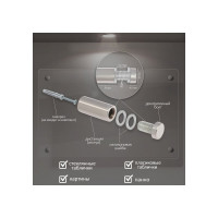 Дистанционный держатель для табличек ТУНДРА 16x40 мм, цвет матовый никель, набор 6 шт. 4679249