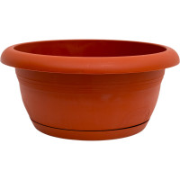 Кашпо с поддоном ФлораПласт Миска 30 терракотовое, 5 л 001007