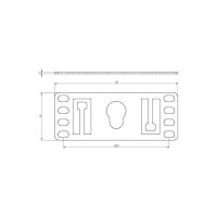 Кронштейн Hyperline PMR-1U-TM-RAL9005 1U, Т-пазы и с перфорацией под крепеж типа "монетка" 444557