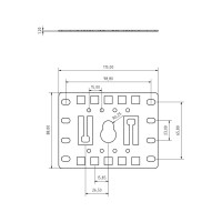 Кронштейн Hyperline PMR-2U-TM-RAL9005 2U, Т-пазы + крепеж типа "монетка", цвет черный RAL900 444559