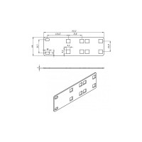 Кронштейн для крепления Hyperline PMV1-RAL9005 19 дюймового и вертикального оборудования 451303