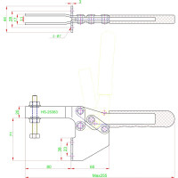 Зажим с горизонтальной рукоятью HS CLAMP HS-25383