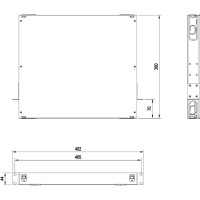 Патч-панель Hyperline FO-19BX-1U-D1-3xSLT-W120H32-EMP 19” универсальная, пустой корпус 1U 47739