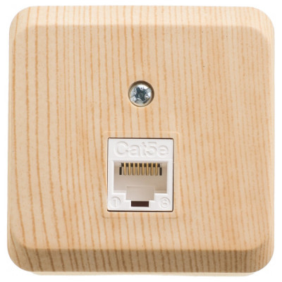 Компьютерная розетка Systeme Electric Этюд наружная Сосна RJ45 кат.5E SE KOMA-001D