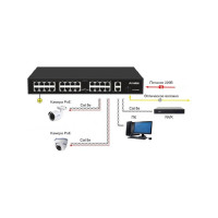Коммутатор PoE Amatek AN-S26P24 7000453