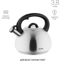 Чайник со свистком NADOBA VIRGA 3,8 л, 731001