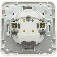 1-клавишный проходной выключатель Makel СП Mimoza 10А, IP20, белый/белый 12005