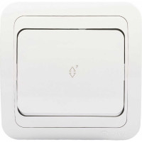 1-клавишный проходной выключатель Makel СП Mimoza 10А, IP20, белый/белый 12005