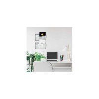 Настенный набор BRAUBERG Germanium из 3 металлических лотков формата А4, серебристый 231975