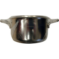 Кастрюля КАТЮША Марта нержавеющая сталь, 6,7 л, 24x14 см, стеклянная крышка 100-24-0