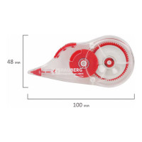 Корректирующая лента BRAUBERG 5 мм х 12 м, прозрачный, с подкручиванием 226814