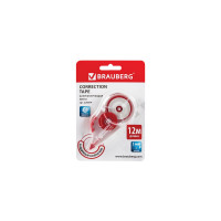 Корректирующая лента BRAUBERG 5 мм х 12 м, прозрачный, с подкручиванием 226814