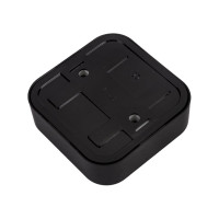 Выключатель Bylectrica 2-клавишная, открытая установка, 10А с подсветкой, серия ПРАЛЕСКА, А510-215 черный