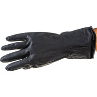 Хозяйственные латексные перчатки UNITRAUM черные, р. XL/10 UN-WJID6010