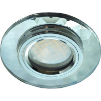 Светильник Ecola MR16 DL1654 GU5.3 Glass стекло, круг, граненый хром - хром 25x90 FC1654EFF