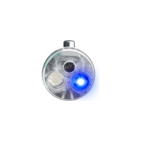 Фонарик-брелок на карабине ЕРМАК 1 LED + УФ + лазер, 3xLR44, алюминий, 6,6х1,2 см 198-072