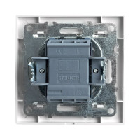 1-клавишный переключатель STEKKER PSW10-9005-01, 250В, 10А, серия Эрна, белый 39617