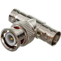 Переходник штекер TDM ELECTRIC BNC - х2 гнезда BNC тройник SQ1809-0033