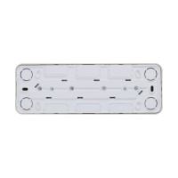 4-ая наружная розетка Systeme Electric Blanca Бежевый, с заземлением, со шторками, изолированная пластина SE BLNRA011417