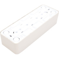 4-ая наружная розетка Systeme Electric Blanca Бежевый, с заземлением, со шторками, изолированная пластина SE BLNRA011417