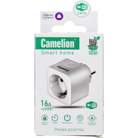 Одинарная розетка Camelion Smart Home BNS/SH-1/16A/WIFI 16A 3680В, WiFi+Счетчик+Контроль 14503