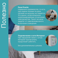 Умное реле GRITT Practic 1 группа 220В 5А 433 + WiFi работает с Алисой 31002