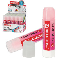 Клей-карандаш BRAUBERG COLOR Crystal 15 г, прозрачный, ассорти 227969