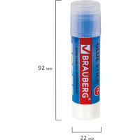 Клей-карандаш BRAUBERG COLOR Crystal 15 г, прозрачный, ассорти 227969