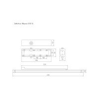 Дверной доводчик НОРА-М 830 Slider скользящая тяга, для дверей до 80 кг, серебро 18839