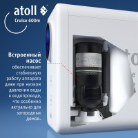 Прямоточная система обратного осмоса Atoll Cruise 600m (A-5500mp) ATEFDR080