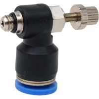 Фитинг-дроссель (пневмодроссель) угловой с наружной резьбой M5x0.8 мм SHPI SC 06-M5