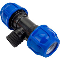 Компрессионный тройник TEBO ПНД нар. резьба 25x3/4" T-ПНД.Тр.5.25-34.CN