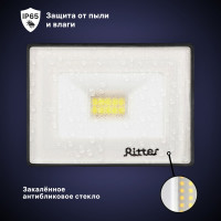Светодиодный прожектор RITTER серия PROFI 230В 10 Вт 4000К 1000Лм IP65 черный 53414 7