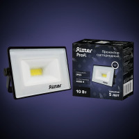 Светодиодный прожектор RITTER серия PROFI 230В 10 Вт 4000К 1000Лм IP65 черный 53414 7