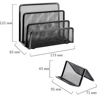 Настольный набор BRAUBERG Germanium 6 предметов, черный, металл 237985