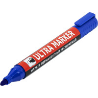Перманентный маркер BRAUBERG ULTRA MARKER синий, 3.5 мм, с клипом 152206