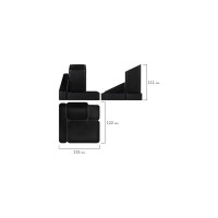 Подставка-органайзер BRAUBERG Office Style 4 отделения, 115x122x111 мм, черная 238097
