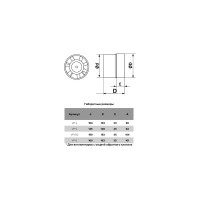 Осевой канальный вытяжной вентилятор AURAMAX VP 6, D 160 90-00043