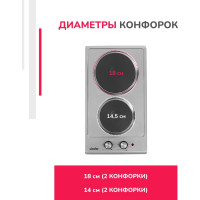 Электрическая варочная панель SImfer 3 уровня мощности, серебристый H30E02M011
