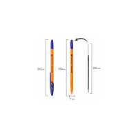 Шариковые ручки BRAUBERG Ultra Orange синие, набор 10 штук, корпус оранжевый, узел 0.7 мм 143571